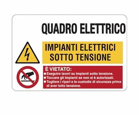 CARTELLI SEGNALATORI Cartello Alluminio Quadro Elettrico - EF3563