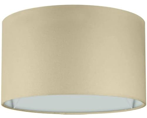 Wogati® Premium Lampenschirm E14/E27 Baumwolle | Beige, Ø40cm Höhe 25cm | Für Stehlampe, Hängelampe und Tischlampe