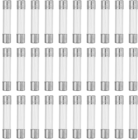 QUARKZMAN Feinsicherung 1,5A Glassicherung 6x30mm Sicherungen 30er Packung Schnellschlag Glassicherungen 250V