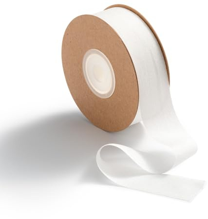 MORSUNBELA Nastro in Chiffon per Confezioni Regalo Nastri Largo Nastro per Inviti di Nozze Compleanno Bouquet da Sposa Decorazioni 2,5 cm x 23 m Bianco