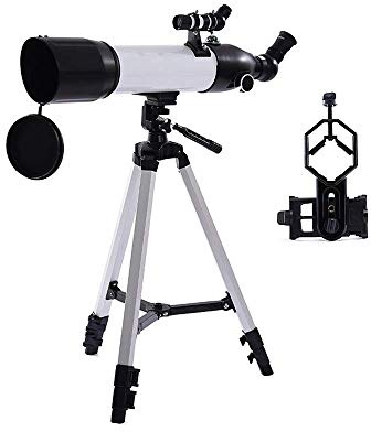 BYERZ Teleskop für Erwachsene, Anfänger, Kinder, 80 mm Blende, 500 mm AZ, astronomisches Refraktor-Teleskop mit Smartphone-Adapter und Stativ, BAK4-Prisma, FMC-Linsenteleskop für Astronomie