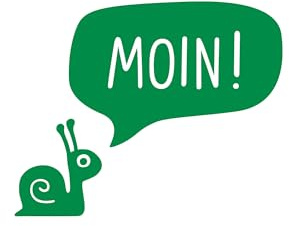 Auto Sticker SCHNECKE mit Sprechblase MOIN! Aufkleber Motive Autosticker Tier an Bord Autoaufkleber Familie Illustration outdoor