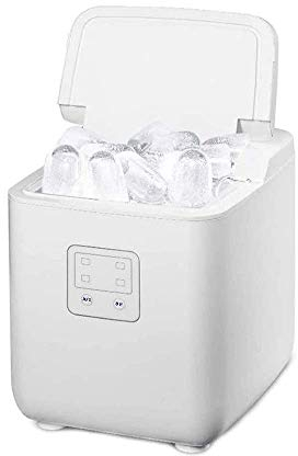 Macchina per fare il ghiaccio da banco 15 kg / 24 ore Nera per la cucina domestica Macchina per fare cubetti di ghiaccio elettrica con dimensioni di pepite Macchina per fare il ghiaccio portatile aut