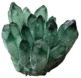 CZAOINCU Piedras y Cristales, 1 Uds., Cristal de Cuarzo Fantasma Verde, Piedras de Roca y Cristales, espécimen curativo de, decoración del hogar Inicio Colecciones (Size : About400-500g)