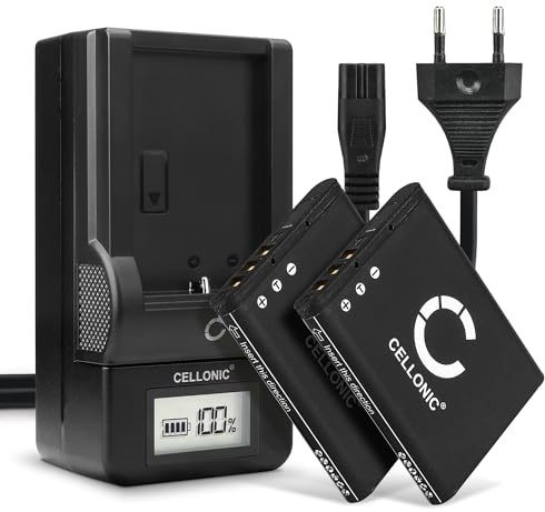 CELLONIC, Batería para Cámara Compatible con Pentax D-LI88, Optio P70, H90, RS1000, W90, P80 (3.7V, 740mAh) + Cargador