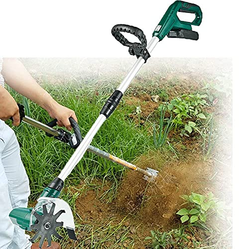 Motobineuse de Jardin, motobineuses/cultivateurs Portables électriques sans Fil, motobineuses de Jardin sans Fil 20 V, Poteau rétractable de 97 cm à 127 cm, cultivateur électrique