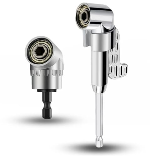 Right Angle Attachment Screwdriver Bit Drive Holder Magnetic Power Drill Adapter Chuck Tool 105 Degree 1/4 Screw Driver Impact for Power Drill Tool