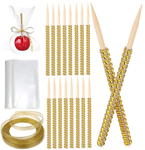 Amosfun Brochetas De Madera Puntiagudas para Aperitivos Palitos De Postre Palitos De Piruleta para Fiestas Palitos para