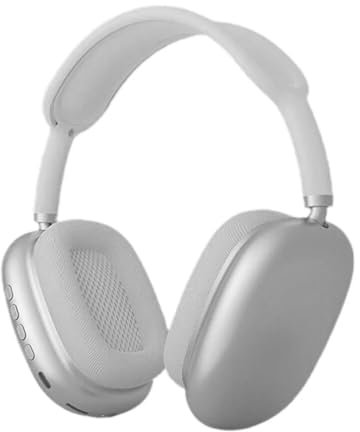 P9 Wireless Bluetooth Headphones, Noise Cancelling HiFi Stereo Over-Ear Headset, Adjustable Design, Home Gym Office Gaming Earphones (White)
