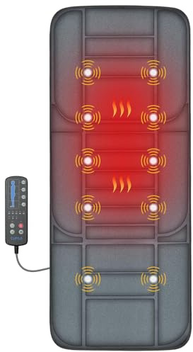 CuPiLo Massager Pad with Heat, Gifts for Women Men, Massage Mat Back Pain Relief, Back Massager with Heat for Lumbar, Leg, Long 53