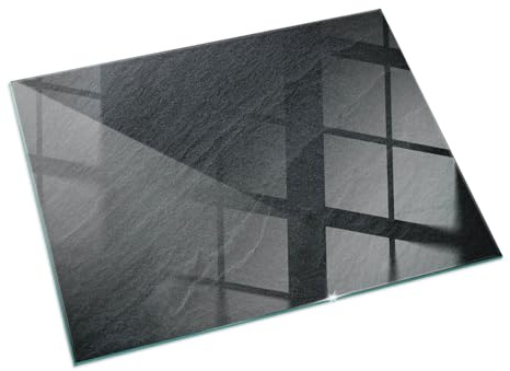 Kaminbodenplatte für Kaminofen 120x80 cm Hartglas Glasboden Stilvollem Motiv Dekorative Glasbodenplatte Hitzeschutz Rechteckige Schutzplatte Elegantes Design - Natursteinstruktur