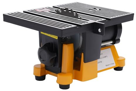 Sega circolare da tavolo con mandrino per trapano, adattatore di rete, lame per sega, 90 W, mini sega da tavolo di precisione, 4500 giri/min, accessori multifunzionali, nastri abrasivi, diametro 10 cm