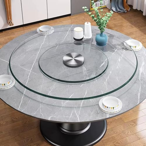 Générique Plateau De Service Rotative Ronde Ø60-100cm, Lazy Susan Plateau Tournant Cuisine Rotatif À 360°, Grande Assiette De Service pour Table À Manger(60cm-24inch)