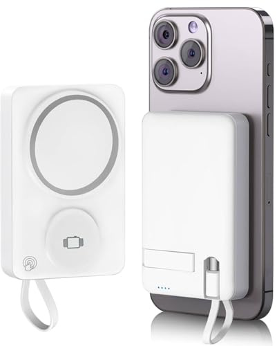 Power Bank Magnético 10000mAh Bateria Externa Inalámbrico PD 22.5W USB-C Entrada/Salida Bateria Externa Carga Rapida Cargado,Bateria portatil Compatible con iPhone/16/15/14/13/12 MAX/Mini
