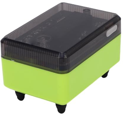 Fockety Aquarium-Luftpumpe, Superleise 40-dB-Sauerstoffpumpe mit LCD Bildschirm für Aquarien, Wiederaufladbarer 1200-mAh-Akku für Angelkästen und Süßwasseraquarien (Green)