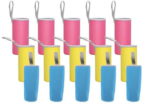 JOINPAYA Lot de 15 Manchons Isothermes pour Bouteilles 550 ML, Housses en Néoprène Multicolores, Protection Thermique, Porte-Bouteille Pratique pour Randonnée et Sport en Plein Air