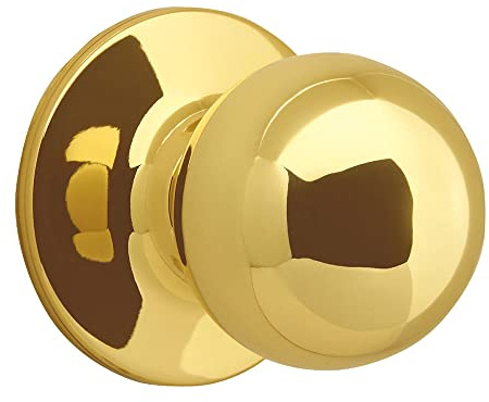 Design House 783191 Pomello a Sfera per Porta, in Ottone Lucido