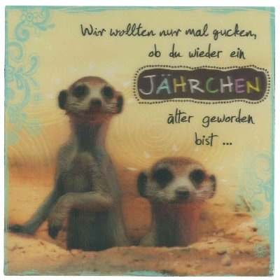 Depesche 3D Klappkarte Geburtstagskarte 052b Nur mal gucken.