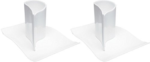 Alessi FM01SET E-LI-LI Set di Due Tazze da caffè con Sottotazza, Bone China, Bianco