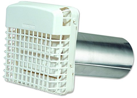 Dundas Jafine BPGH4WZW6 Prograde Professional Exhaust Dryer Vent Hood with Pest Guard, Polypropylene, 4 in. , White
