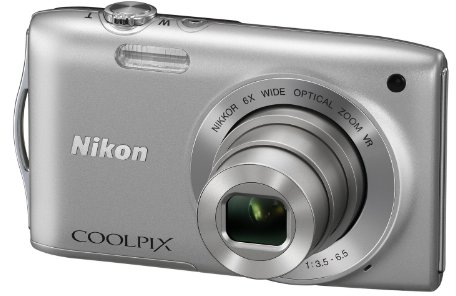 Nikon Coolpix S3300 - Cámara compacta de 16 MP (Pantalla de 2.7, Zoom óptico 6X, estabilizador de Imagen óptico) Color Plata