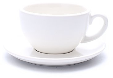 Coffeezone Latte Art Cup and Saucer for Cappuccino and Manual Brew Coffee, New Bone China, Mate for Coffee Shop and Barista (Matte White, 8.5 oz)
