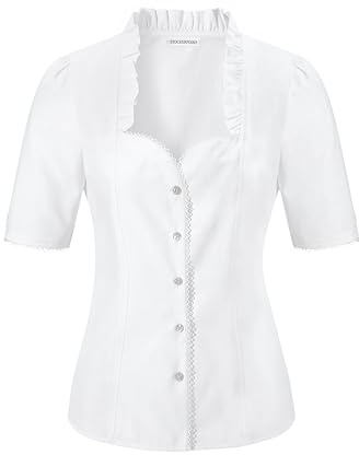 Stockerpoint damblus Clarissa traditionell blus, Vit, 42