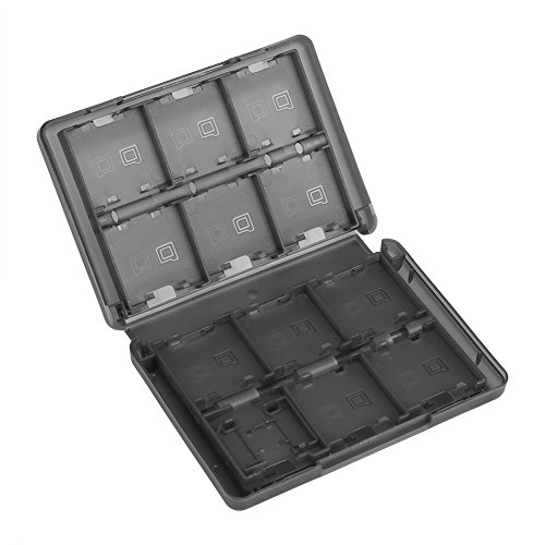 28 in 1 Games Case Plastic Anti-Shock Holder Storage Memory Card Carrying Case forDSL DSI LL(Black)