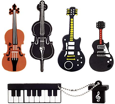 LEIZHAN 32GB USB Stick High Speed Silikon Musikinstrument Cartoon Flash-Memory Stick Pen Drive Laptop Computer PC Windows