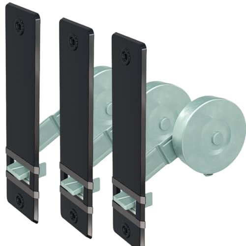 markiso® 3 Stück Rolladen Gurtwickler unterputz Farbe Anthrazit, Rollladen Aufwickler Lochabstand 160mm für Maxigurte bis 23mm, Einlassgurtwickler inkl. 6 Abdeckungen
