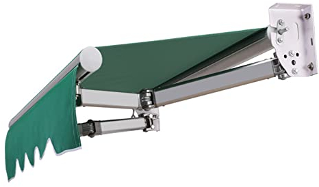 Tenda da Sole A Bracci con Manovella, con Telaio in Alluminio, Manovella 150 Cm E Telo Impermeabile, Tenda da Sole Facile da Installare per Terrazza in Metallo E Poliestere, 200 X 150 Cm