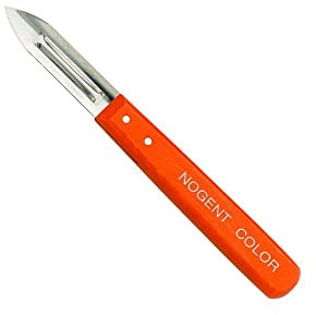 Nogent Éplucheur Éplucheur avec poignée en bois orange Couteaux