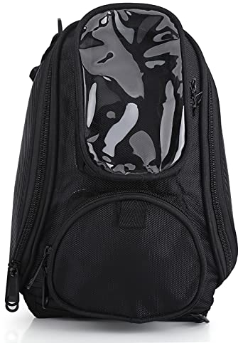 Motorrad Tankrucksack, Magnetische Tanktasche Wasserdicht Tank Tasche Schwanz Motorradtasche mit Klarsichtfenster für Motorrad Navi Handy Universal Satteltasche mit Großen Fenster