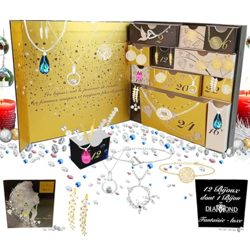 SC Crystal Adventskalender - 12 Schmuckstücke inklusive Echtschmuck DIAMANT