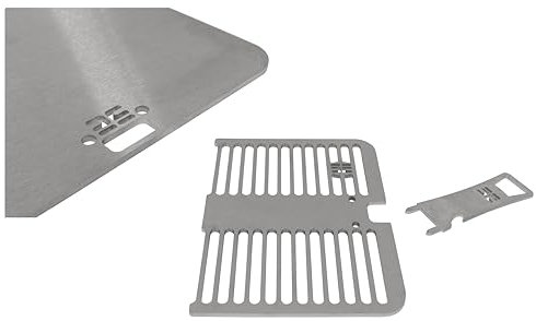 deingrillrost.de Grillrost & Planacha mit Heber f. Weber go anywhere 4mm Edelstahl (1/2 Grillrost + 1/2 Plancha)