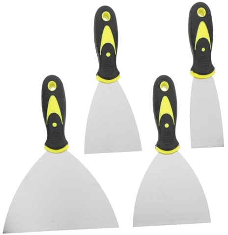 BESTonZON 4piezas Espátulas De Acero Inoxidable Raspador Para Paneles De Para Encintado Incluye Para Limpieza De Estufas Trabajo De Paneles