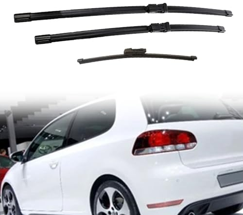 Wischerblatt-Set vorne und hinten für Golf 6 Schrägheck 2009–2012, Scheibenwischerblätter, Gummi-Reinigungsfenster, Ersatzteile, 24 19 11