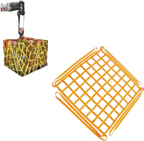 SSDDLZEQ Frachtnetze for Heben von Lasten von 0,3–3,5 Tonnen, Materialtransportbänder, Hebenetze for den BAU von Dockaufzügen (Size : 4 X 4M/Mesh 20cm/Load 3.5t)