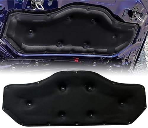 VLZUNO Auto-Front-Motorhauben-Isolierung, Wattepad, Schallwärmematte, Schaumstoff, schalldichte Baumwolle mit Schnalle, for BMW, X1 F48 2019–2023 Motorhauben-Schalldämmunterlage