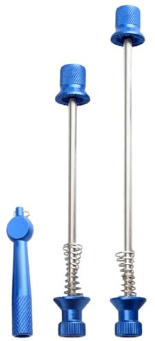 Pzuryhg Schnellspann-Spieß-Sets, Diebstahlschutz-Radspieß, Spieß aus Aluminiumlegierung, faltbare Spieße, Rennrad-Spieße, hintere Lagerschraube, Mutter aus Aluminiumlegierung, hochfester Schaft