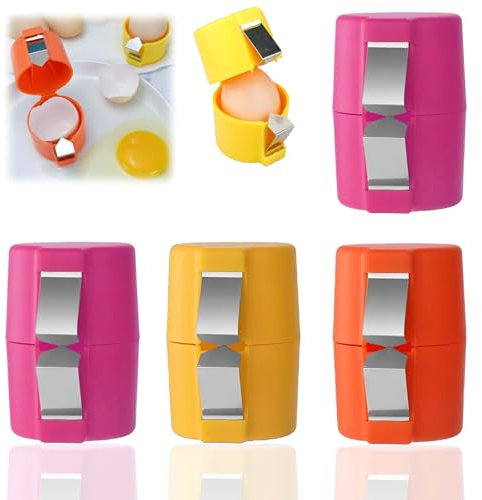 4ps Egg Shell Opener, Egg Peeler for Hard Boiled Eggs Egg Cracker Separator Tool Handheld Eggshell Opener Egg Shell Cutter Tool for Home Kitchen Use Eggs Separator Cracker
