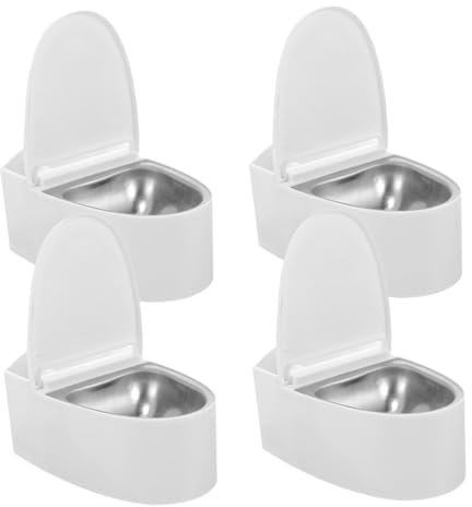 FELTECHELECTR 4stücke Wandmontierter Aschenbecher Mit Deckel Teiliges Für Badezimmer Und Wohnzimmer Kreativer Toiletten-design-aschenbecher Rauchfreies Und Geruchsneutrales Zuhause