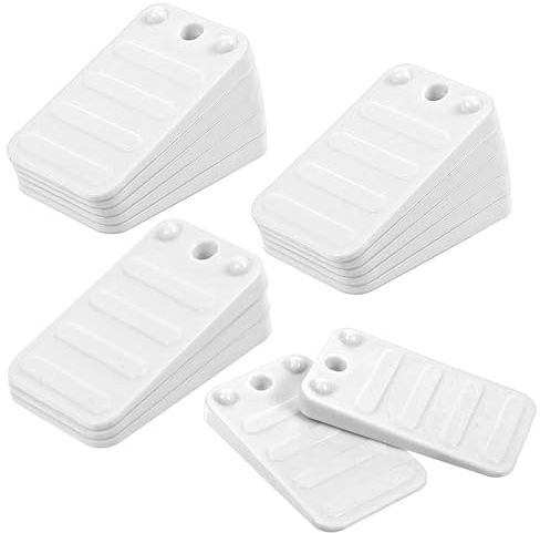 Confezione da 15 spessori multiuso in plastica per livellare il WC bianco, cunei oscillanti per WC, tavoli, porte irregolari, pavimenti, finestre, regolabili, spessore per livellamento