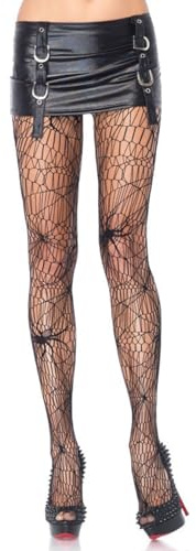 ZEXIJOW 2 pares de calcetines de encaje de telaraña para Halloween,Hasta el muslo,Para mujer,Para fiesta de cosplay,Medias de rejilla,Negros,Talla única