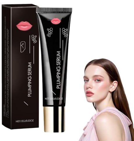 SUJEBKC 2pcs Plumpy Lippen-Booster, Elycura Lip-Booster-Serum, Lip Plumper, Moisturizing Balm, Hydrating Formula, Erhöht Die Lippenelastizität, Mit Waschbarem Make-Up-Entferner-Pad