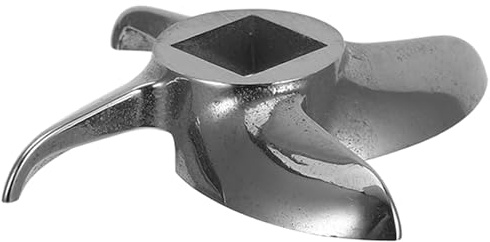 OSALADI Couteau pour Hachoir à Viande en Acier Inoxydable 12 Trou Carré 12 Mm et Diamètre 63 Mm, Accessoire de Rechange pour Broyeur Électrique et Hachoir à Saucisses, Usage Domestique