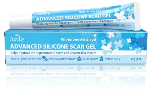 Silicone Scar Removal Gel Cream: Ideal for Keloid Bump, Surgical Scars, Stretch Marks, Acne Scar & C-Section Recovery – with Centella, Onion Extract & Vitamins C+E (30g)