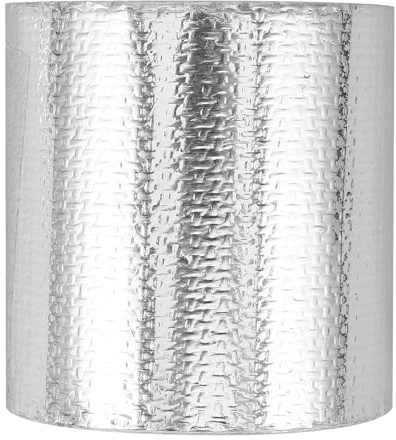 MUSISALY Nastro Adesivo Isolante Termico in Alluminio per Tubi di Scarico, Resistente Alte Temperature, Facile da Applicare, per Isolamento Industriale e Condizionatori
