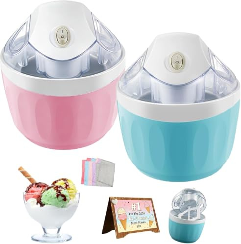 Mini Heladera Doméstica Pequeña, Nueva Heladera Personal 2026 Con Control De Un Solo Toque, Máquina De Sorbete Eléctrica Compacta De 500 Ml Para Postres Helados Caseros Y Uso Diario En La