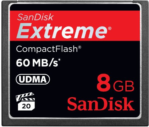 SanDisk SDCFX-008G-X46 8 GB Extreme 60 MB/s UDMA CompactFlash Memory Card